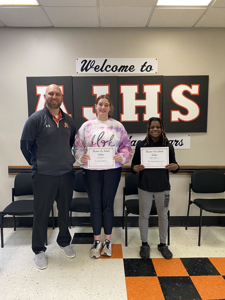Please help us congratulate our March Students of the Month for Leadership: Lauren and Ezekiel!