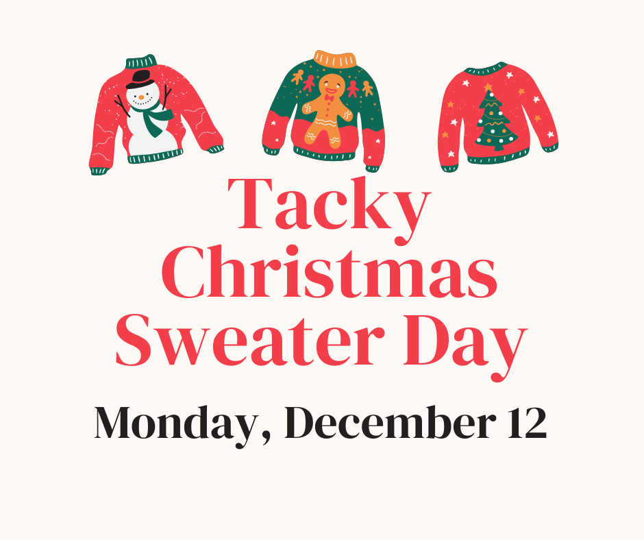 Tacky Christmas Sweater Day three sweaters