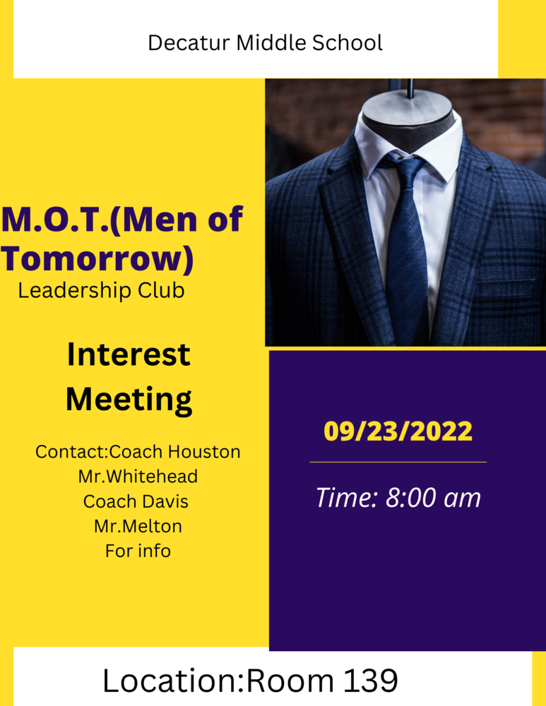 Men of Tomorrow interest meeting