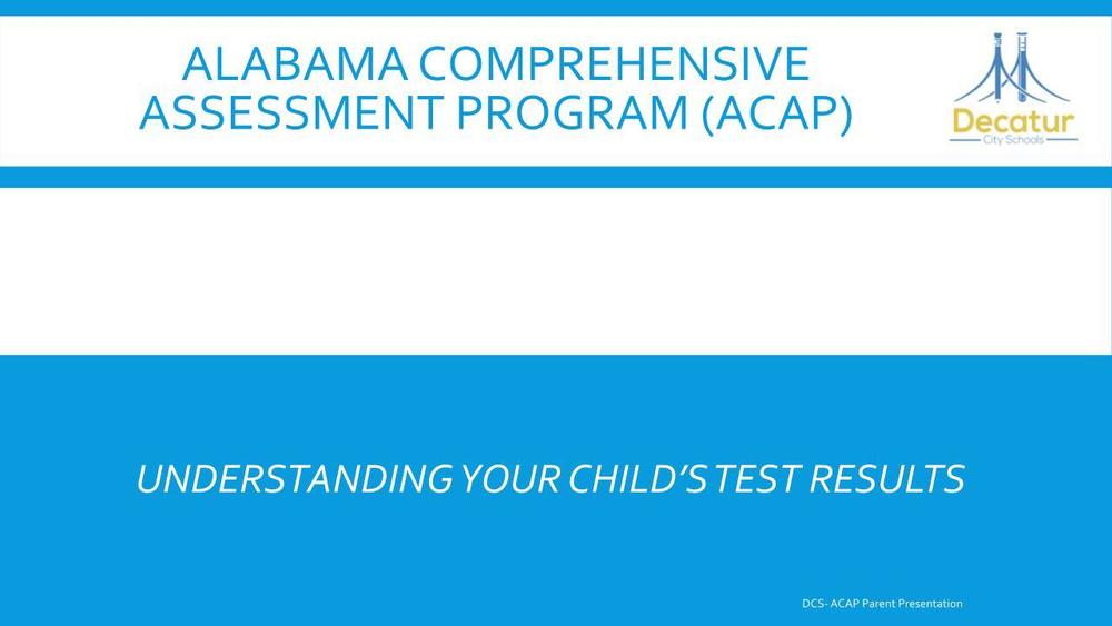 ALABAMA COMPREHENSIVE ASSESSMENT PROGRAM (ACAP) Decatur City Schools