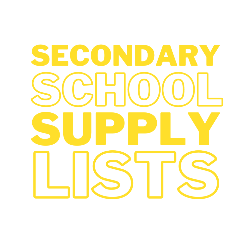 Secondary School Supply Lists