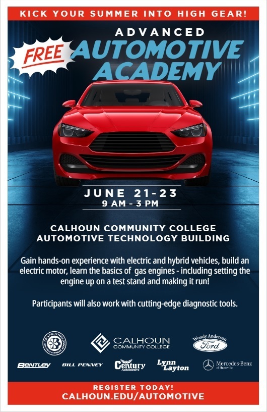Advanced Automotive Academy at Calhoun flyer