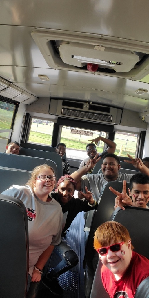 Homecoming students on Bus