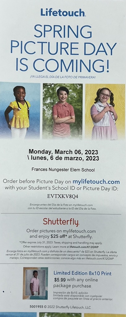 Spring picture day flyer 